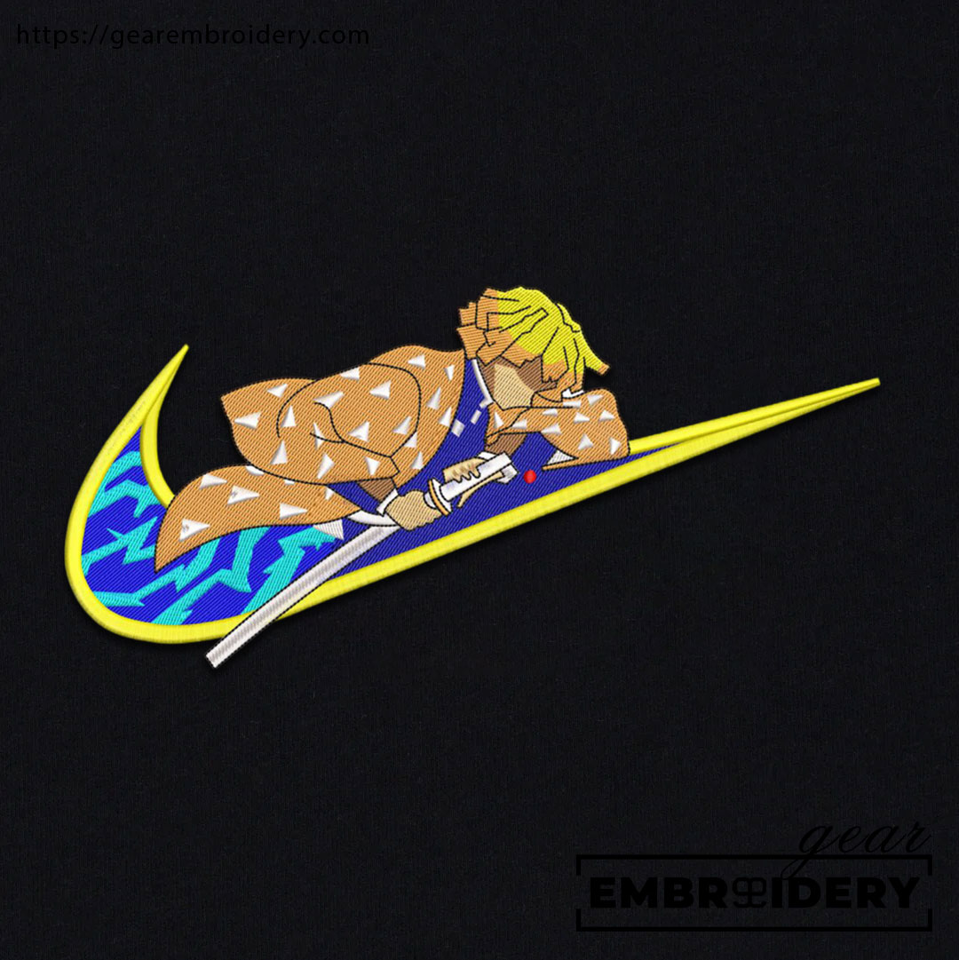 Zenitsu swoosh nike Demon Slayer Anime Embroidered Design Personalized Embroidered T Shirt Sweatshirt Hoodie Clothing DS0174