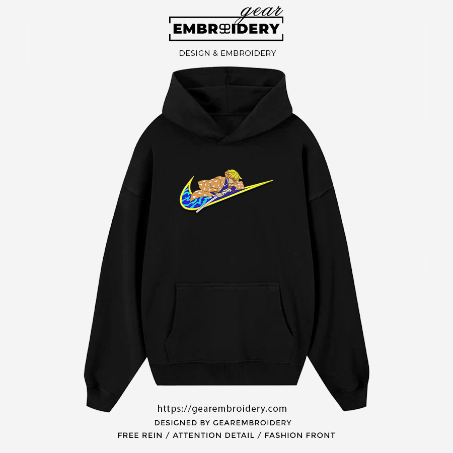 Zenitsu swoosh nike Demon Slayer Anime Embroidered Design Personalized Embroidered T Shirt Sweatshirt Hoodie Clothing DS0174