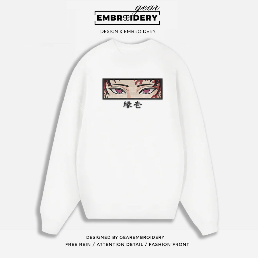 Yoriichi eyes Demon Slayer Anime Embroidered Design Personalized Embroidered T Shirt Sweatshirt Hoodie Clothing DS0158