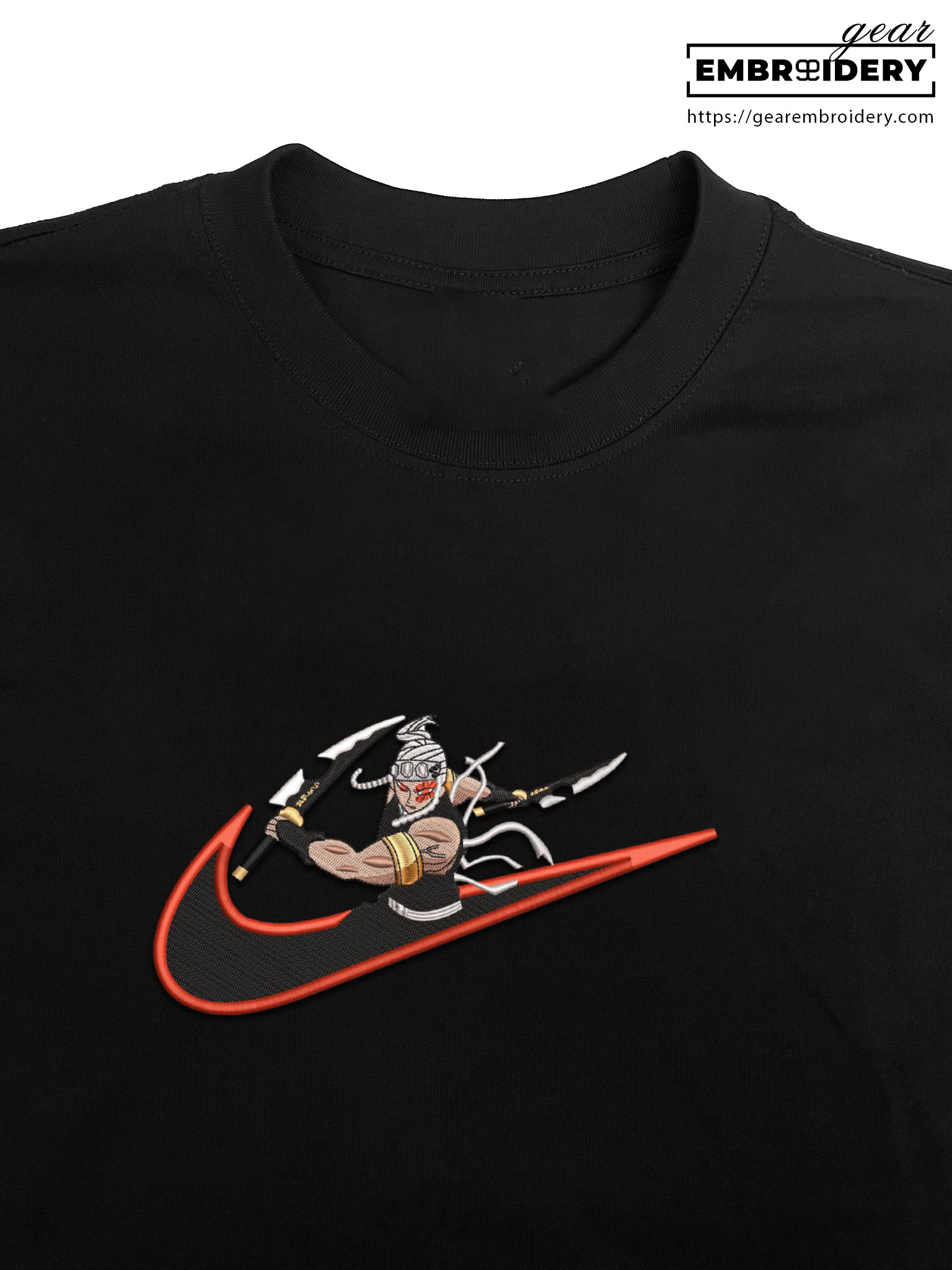 Uzui swoosh nike Demon Slayer Anime Embroidered Design Personalized Embroidered T Shirt Sweatshirt Hoodie Clothing DS0152