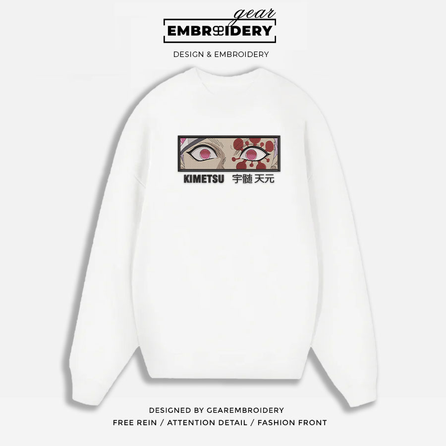 Uzui eyes Demon Slayer Anime Embroidered Design Personalized Embroidered T Shirt Sweatshirt Hoodie Clothing DS0151