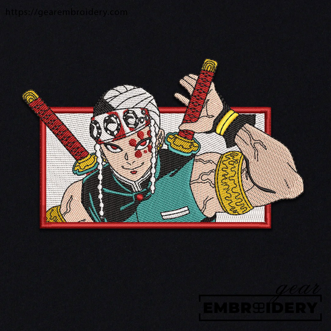 Tengen uzui Demon Slayer Anime Embroidered Design Personalized Embroidered T Shirt Sweatshirt Hoodie Clothing DS0149