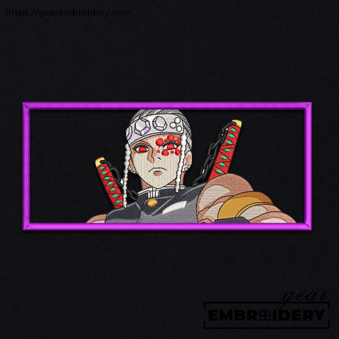 Tengen uzui Demon Slayer Anime Embroidered Design Personalized Embroidered T Shirt Sweatshirt Hoodie Clothing DS0148