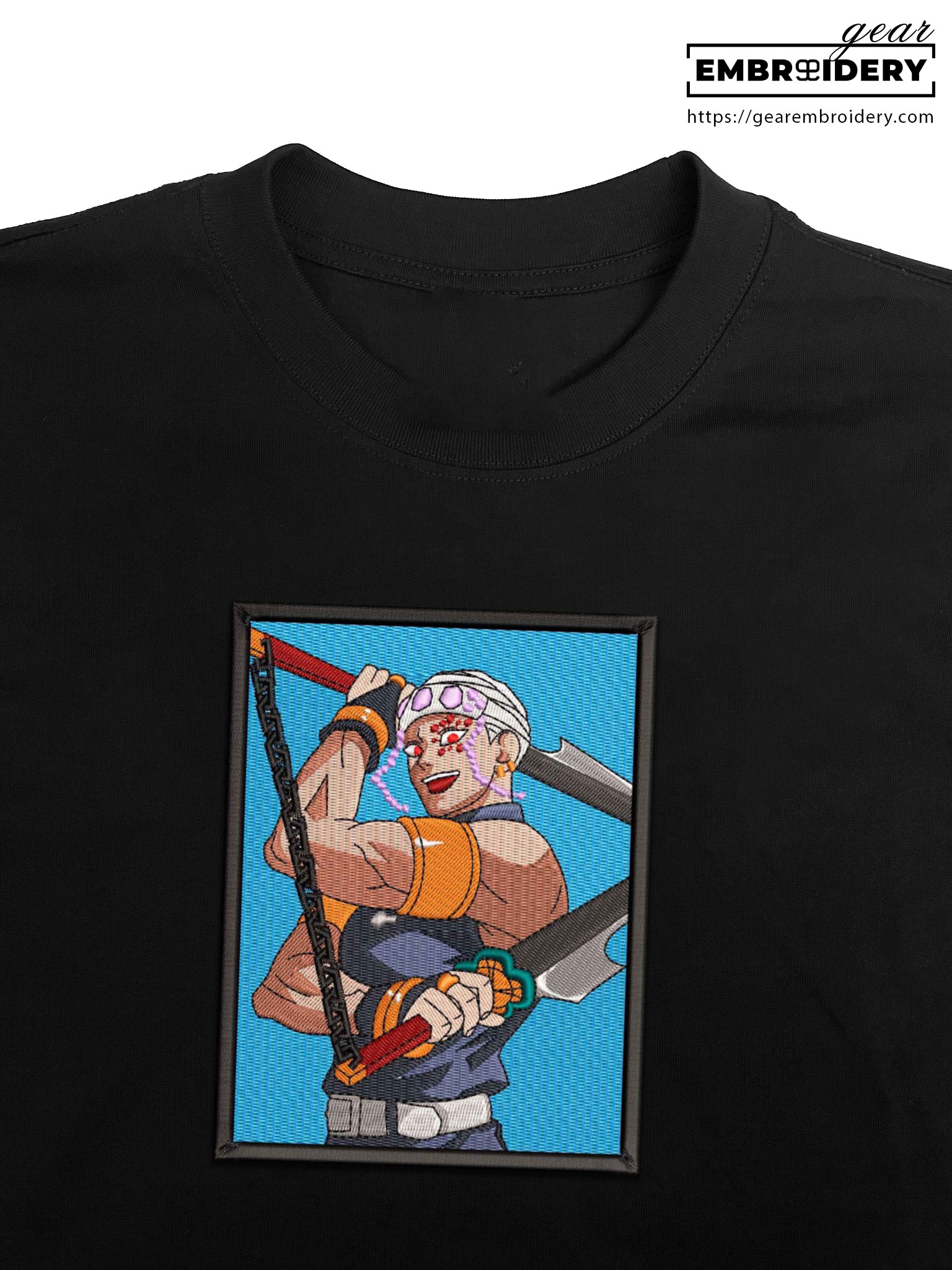Tengen uzui Demon Slayer Anime Embroidered Design Personalized Embroidered T Shirt Sweatshirt Hoodie Clothing DS0147