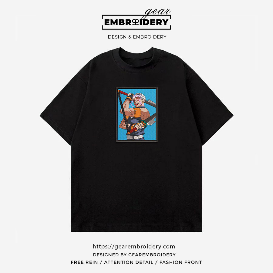 Tengen uzui Demon Slayer Anime Embroidered Design Personalized Embroidered T Shirt Sweatshirt Hoodie Clothing DS0147