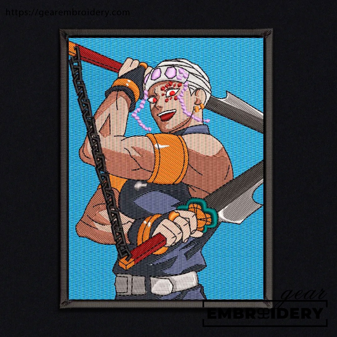 Tengen uzui Demon Slayer Anime Embroidered Design Personalized Embroidered T Shirt Sweatshirt Hoodie Clothing DS0147