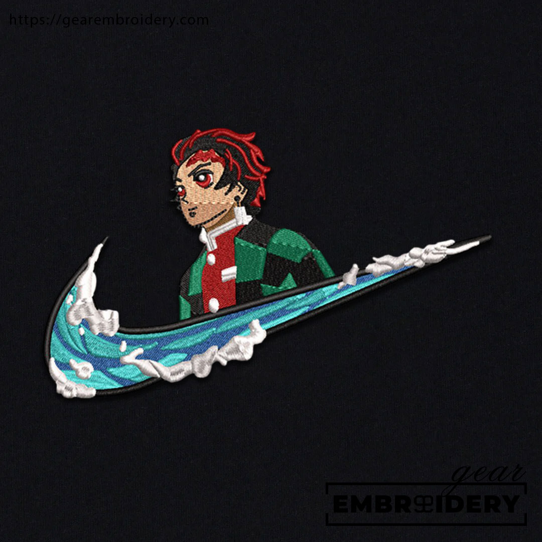 Tanjiro swoosh nike Demon Slayer Anime Embroidered Design Personalized Embroidered T Shirt Sweatshirt Hoodie Clothing DS0142