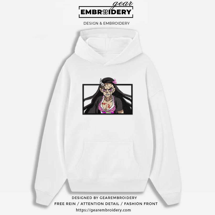 Nezuko demon Demon Slayer Anime Embroidered Design Personalized Embroidered T Shirt Sweatshirt Hoodie Clothing DS0062