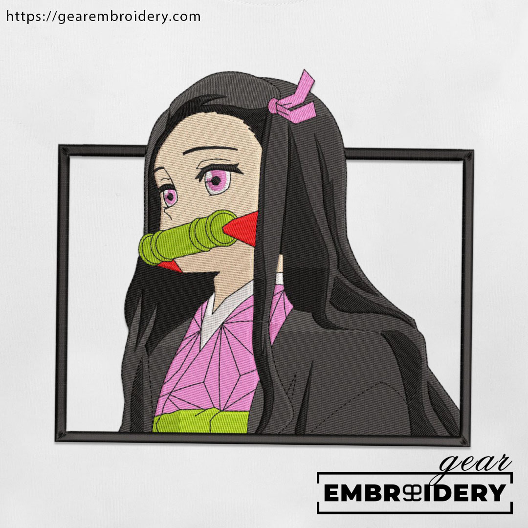 Nezuko Demon Slayer Anime Embroidered Design Personalized Embroidered T Shirt Sweatshirt Hoodie Clothing DS0067