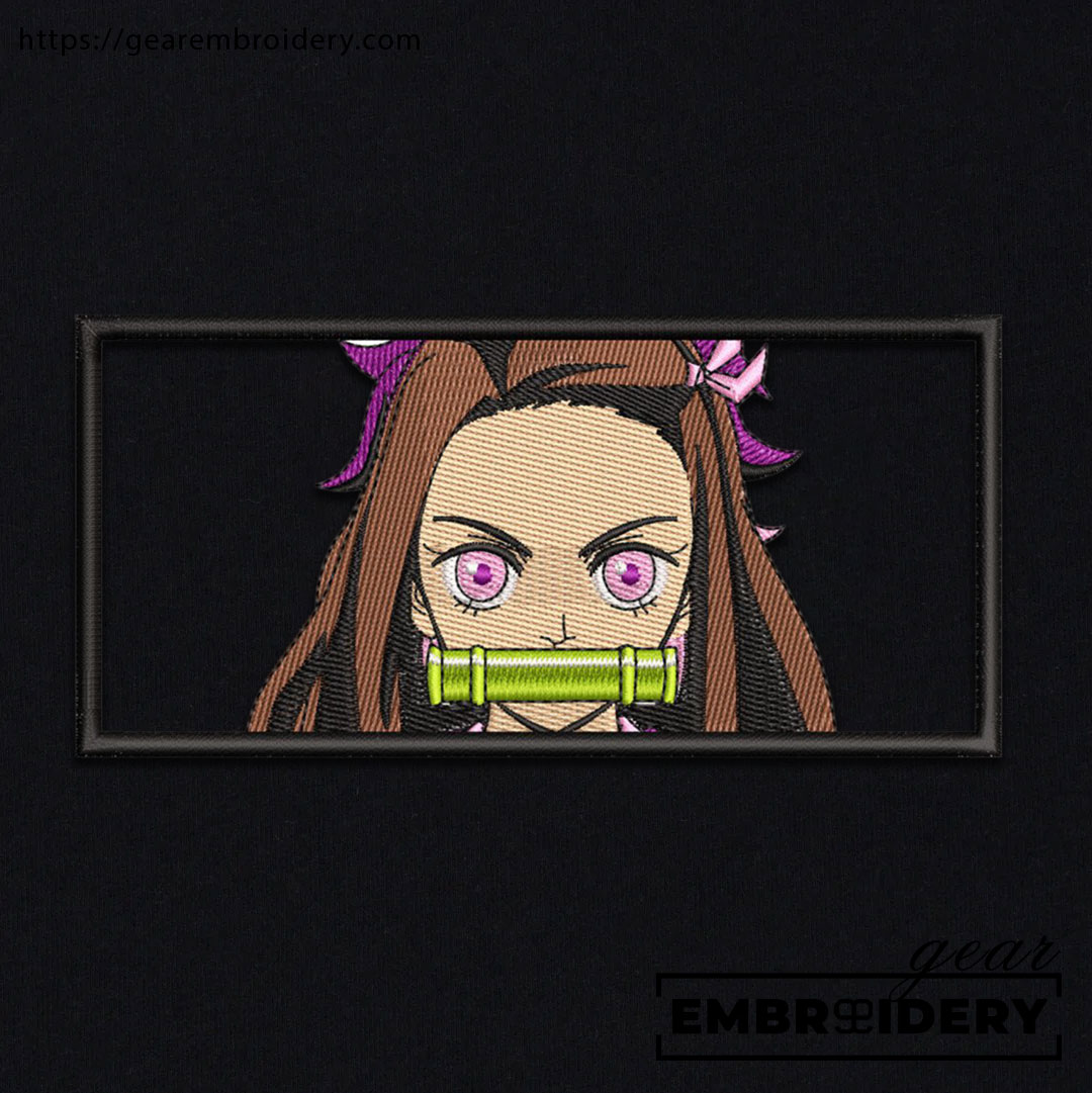 Nezuko Demon Slayer Anime Embroidered Design Personalized Embroidered T Shirt Sweatshirt Hoodie Clothing DS0068