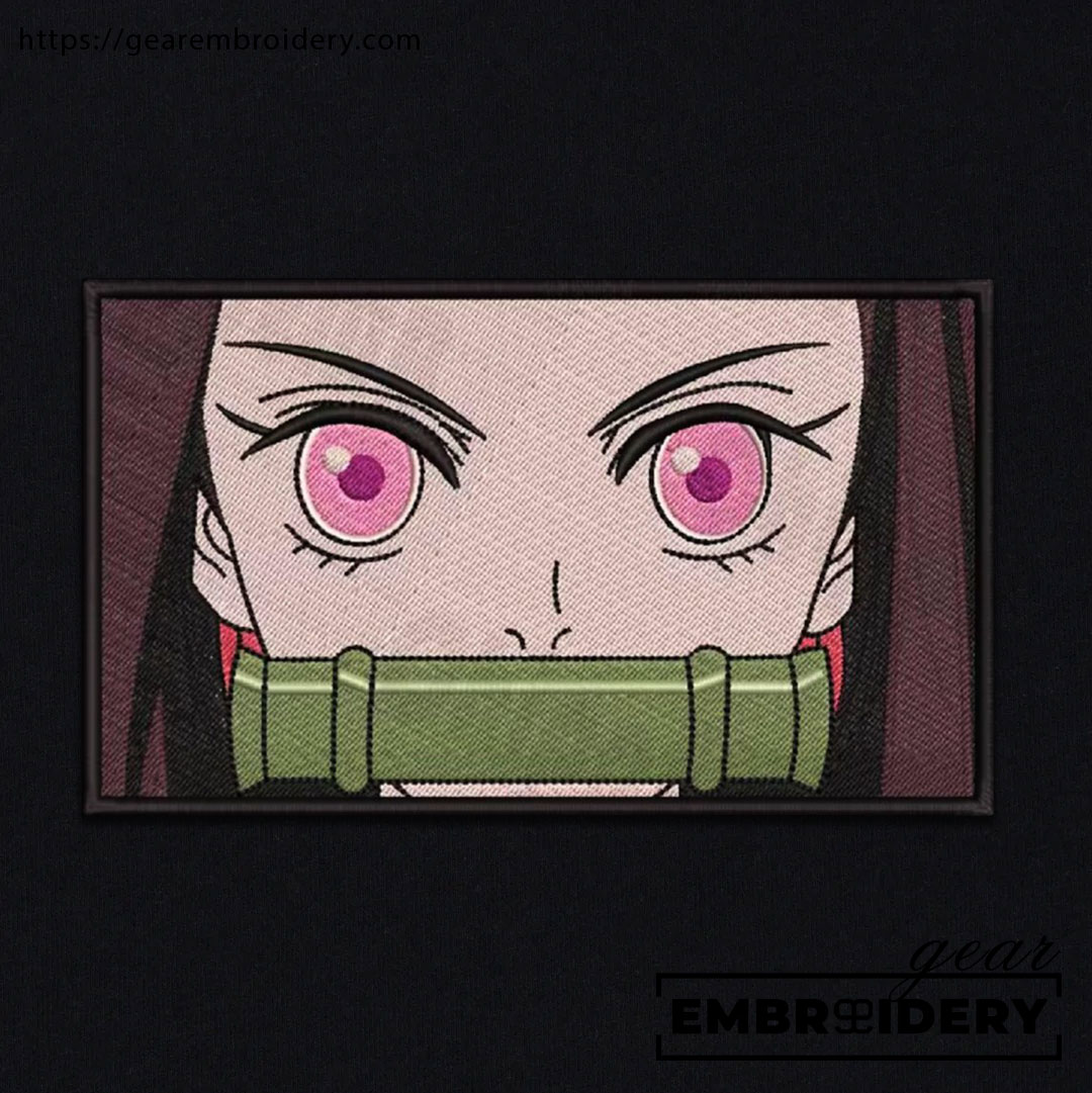 Nezuko Demon Slayer Anime Embroidered Design Personalized Embroidered T Shirt Sweatshirt Hoodie Clothing DS0070