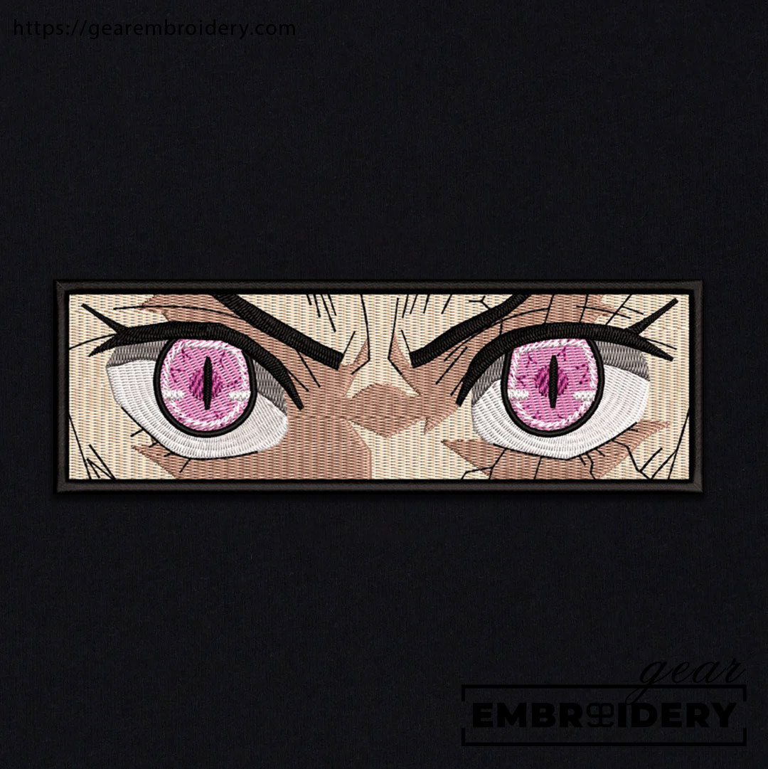 Nezuko eyes Demon Slayer Anime Embroidered Design Personalized Embroidered T Shirt Sweatshirt Hoodie Clothing DS0073