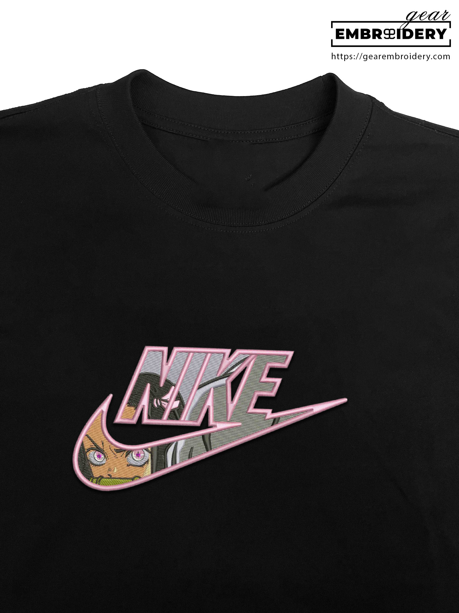 Nezuko nike nike Demon Slayer Anime Embroidered Design Personalized Embroidered T Shirt Sweatshirt Hoodie Clothing DS0078