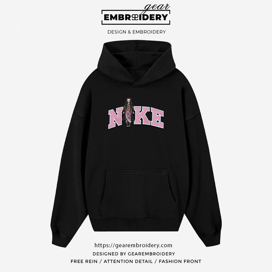 Nezuko nike nike Demon Slayer Anime Embroidered Design Personalized Embroidered T Shirt Sweatshirt Hoodie Clothing DS0079
