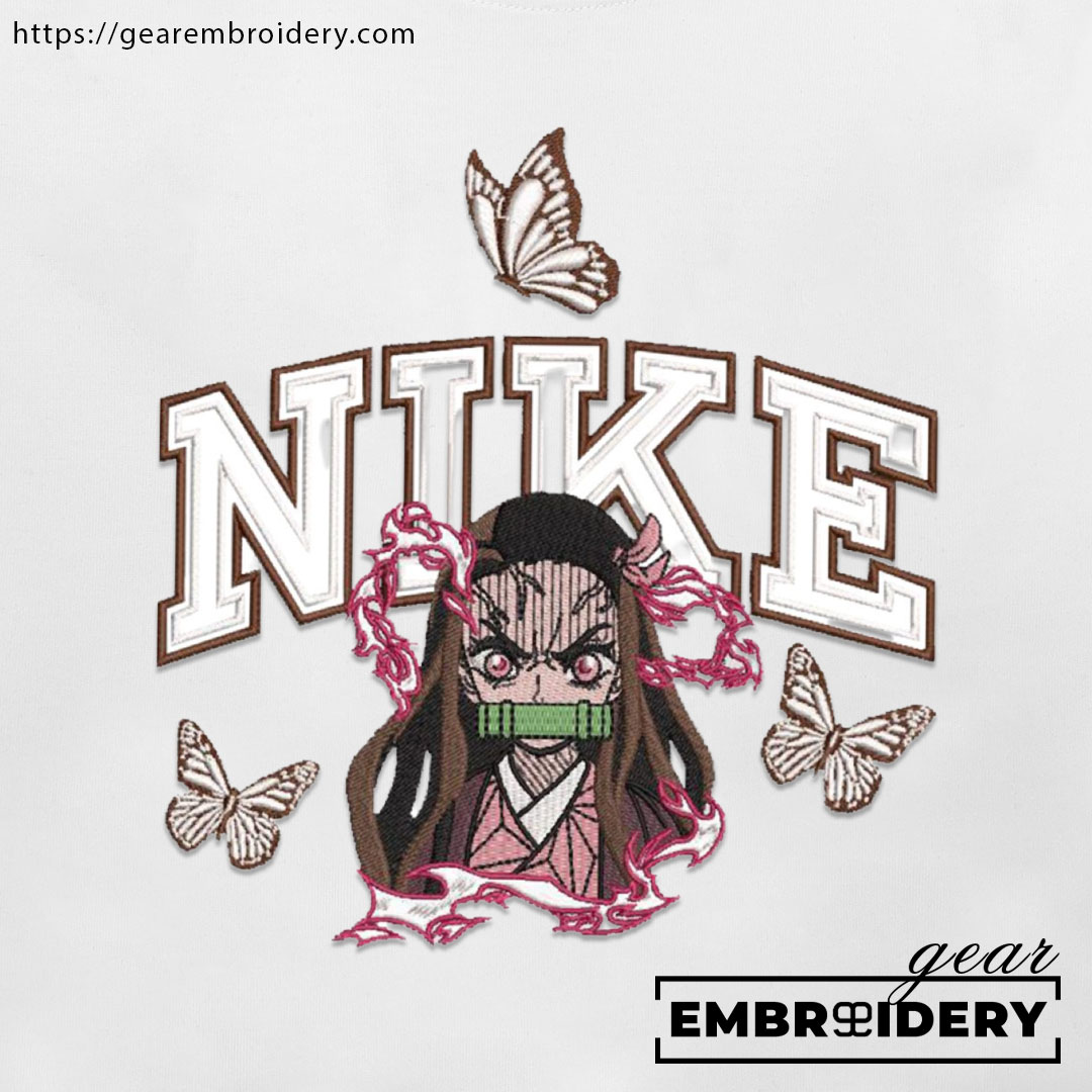 Nezuko nike nike Demon Slayer Anime Embroidered Design Personalized Embroidered T Shirt Sweatshirt Hoodie Clothing DS0080