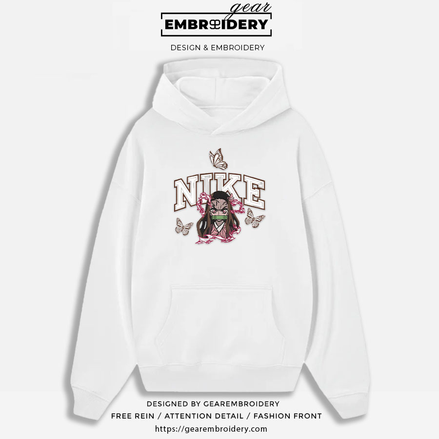 Nezuko nike nike Demon Slayer Anime Embroidered Design Personalized Embroidered T Shirt Sweatshirt Hoodie Clothing DS0080