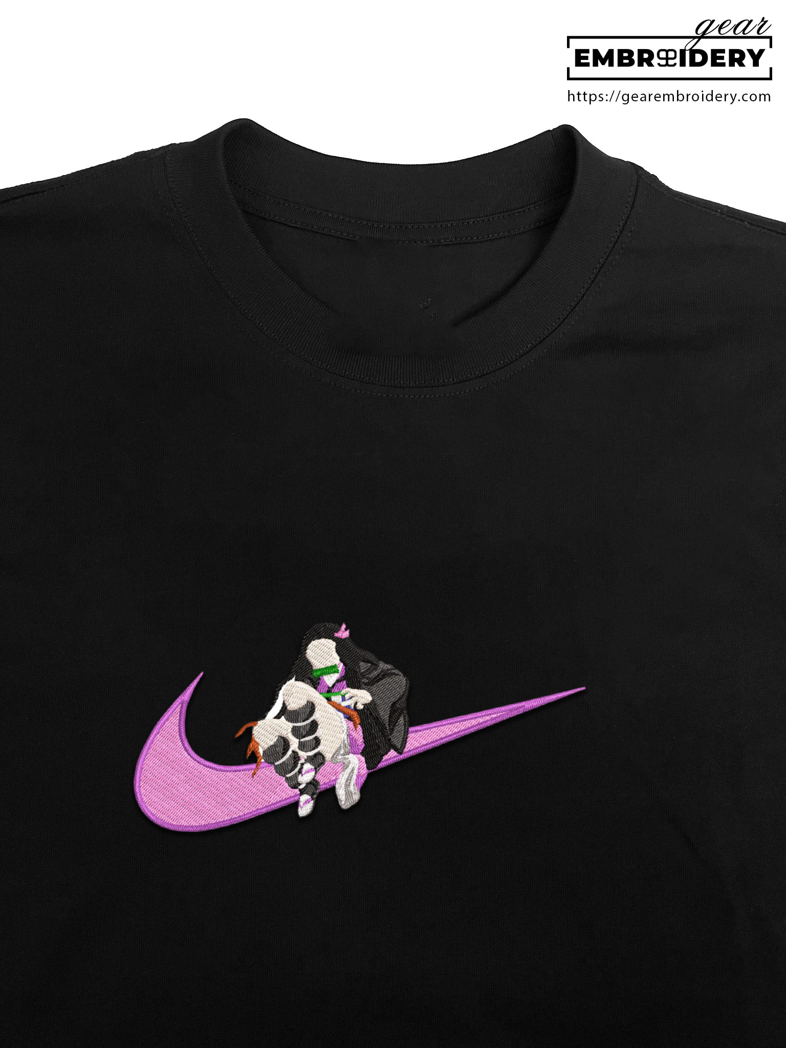 Nezuko swoosh nike Demon Slayer Anime Embroidered Design Personalized Embroidered T Shirt Sweatshirt Hoodie Clothing DS0082