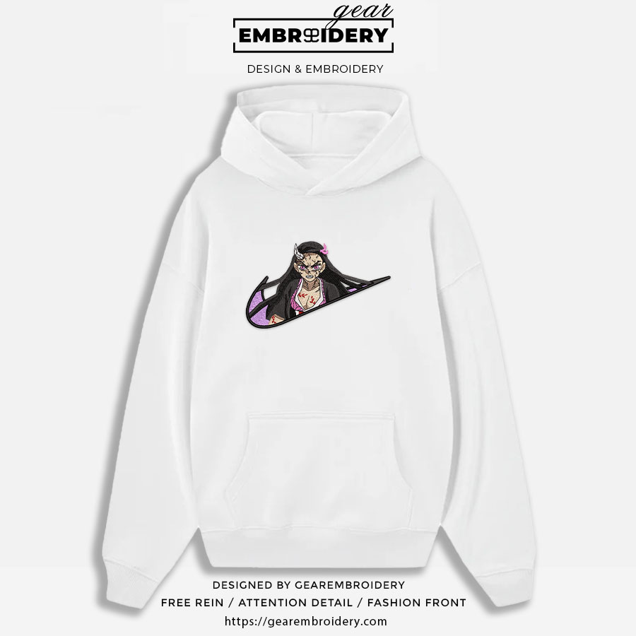 Nezuko swoosh nike Demon Slayer Anime Embroidered Design Personalized Embroidered T Shirt Sweatshirt Hoodie Clothing DS0086