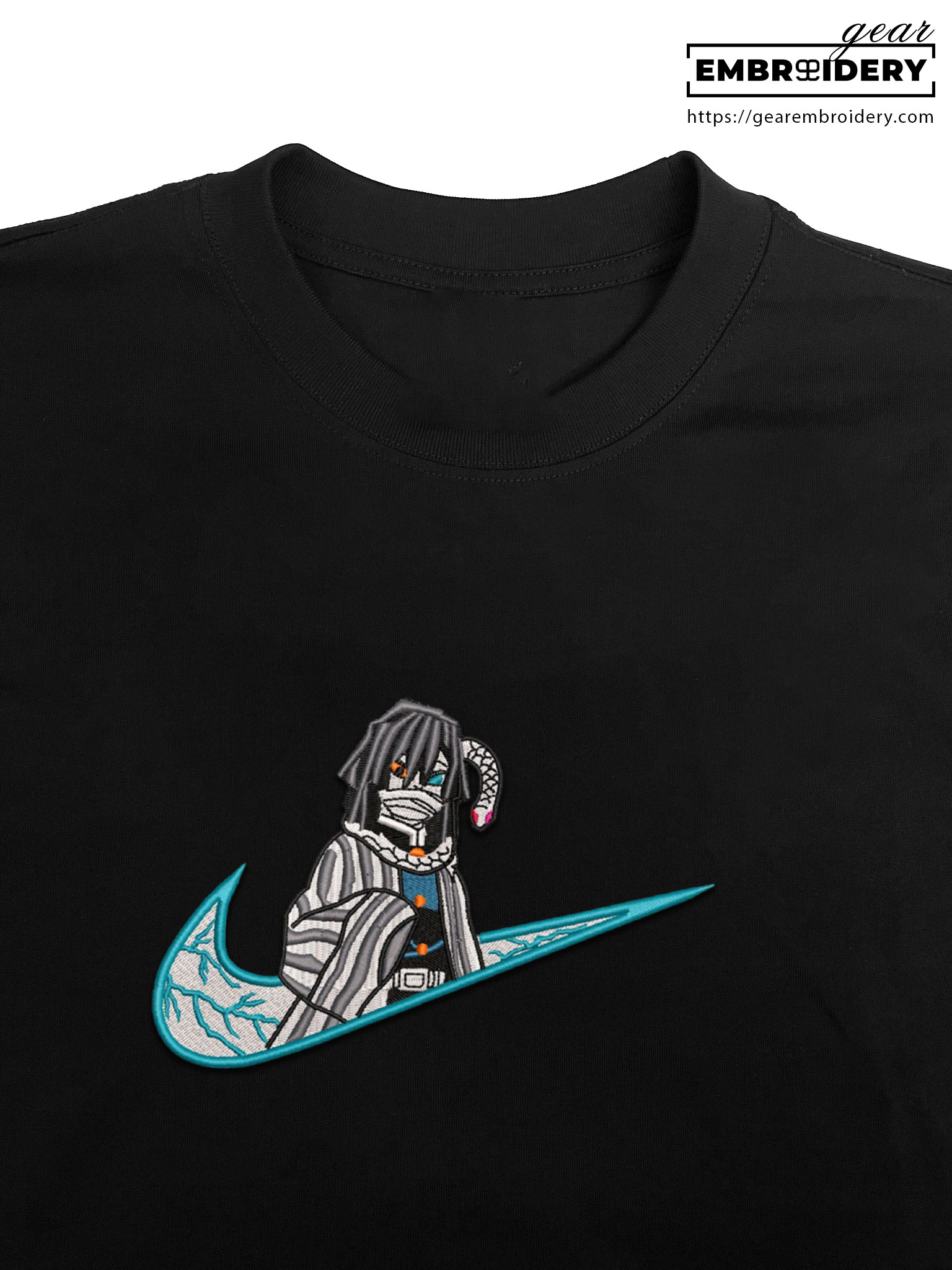 Obanai swoosh nike Demon Slayer Anime Embroidered Design Personalized Embroidered T Shirt Sweatshirt Hoodie Clothing DS0092