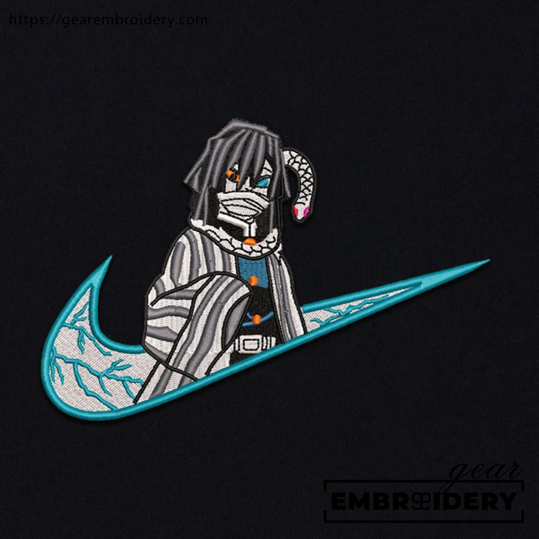 Obanai swoosh nike Demon Slayer Anime Embroidered Design Personalized Embroidered T Shirt Sweatshirt Hoodie Clothing DS0092