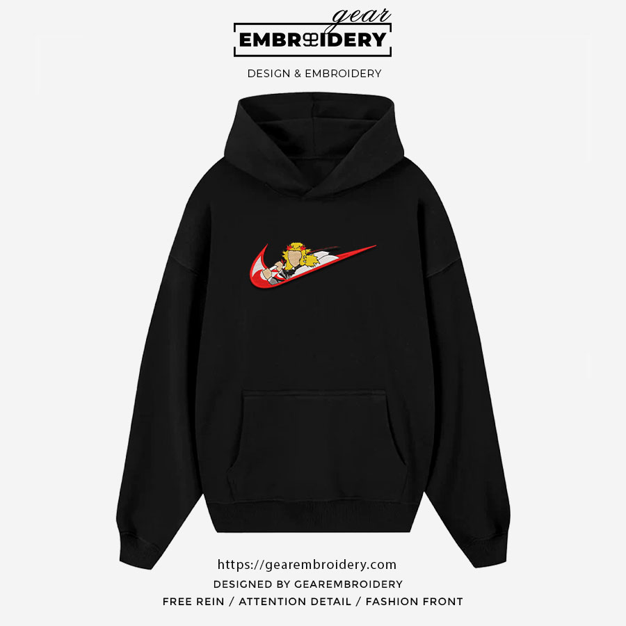 Rengoku swoosh nike Demon Slayer Anime Embroidered Design Personalized Embroidered T Shirt Sweatshirt Hoodie Clothing DS0106