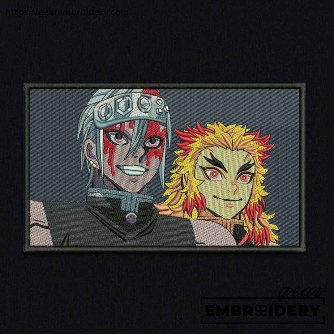 Rengoku uzui Demon Slayer Anime Embroidered Design Personalized Embroidered T Shirt Sweatshirt Hoodie Clothing DS0107