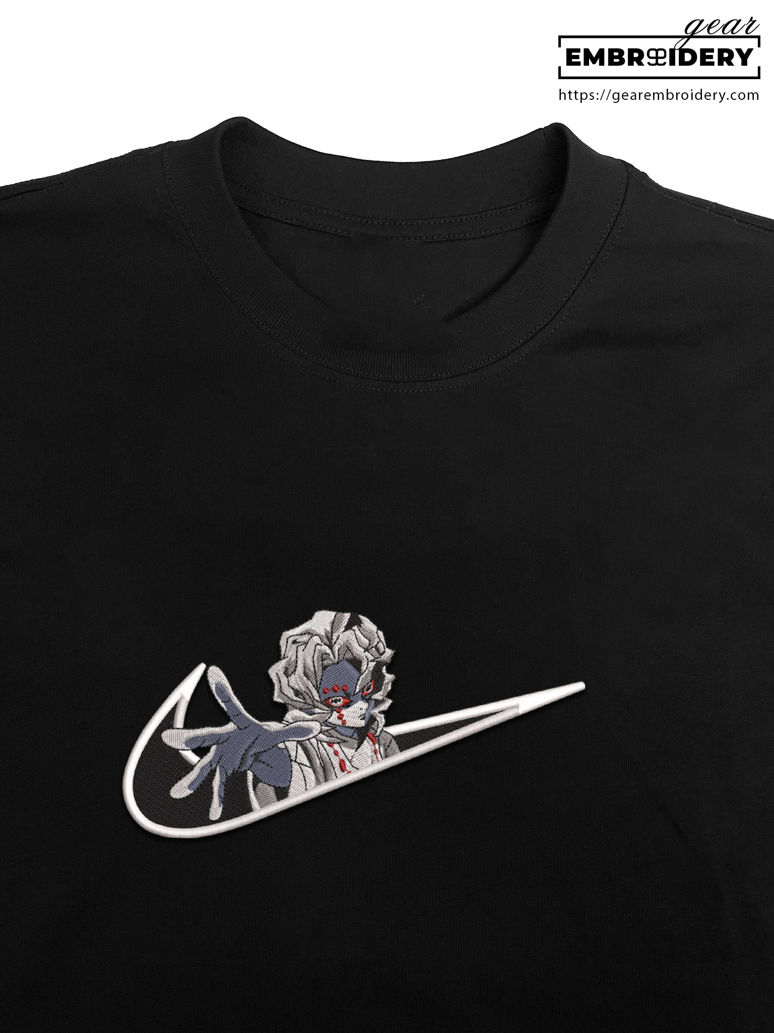 Rui swoosh nike Demon Slayer Anime Embroidered Design Personalized Embroidered T Shirt Sweatshirt Hoodie Clothing DS0108