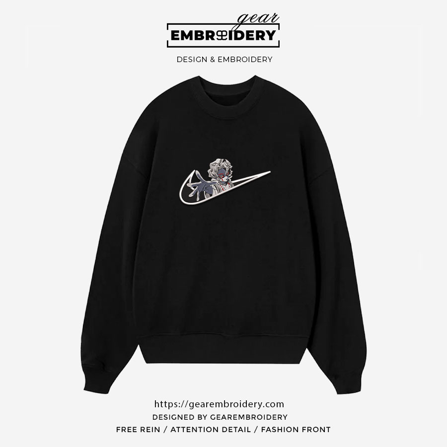 Rui swoosh nike Demon Slayer Anime Embroidered Design Personalized Embroidered T Shirt Sweatshirt Hoodie Clothing DS0108