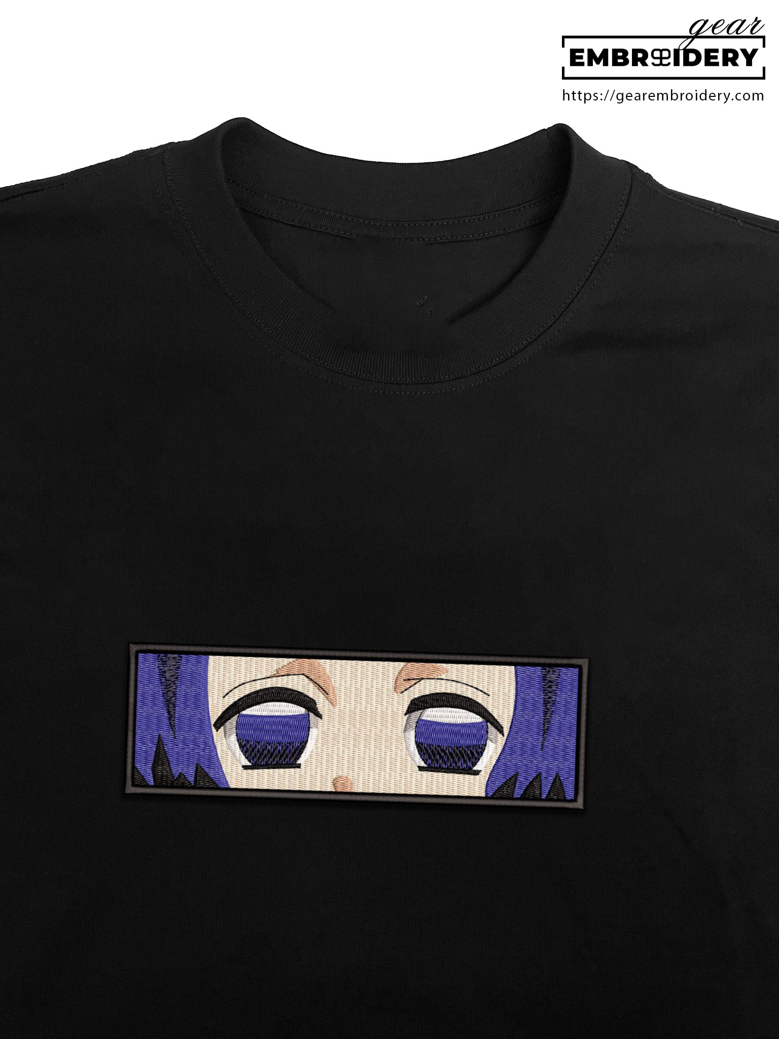 Shinobu eyes Demon Slayer Anime Embroidered Design Personalized Embroidered T Shirt Sweatshirt Hoodie Clothing DS0112