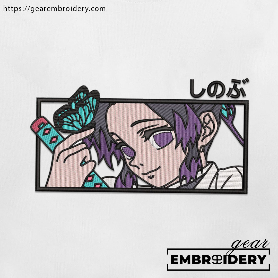 Shinobu kocho Demon Slayer Anime Embroidered Design Personalized Embroidered T Shirt Sweatshirt Hoodie Clothing DS0113