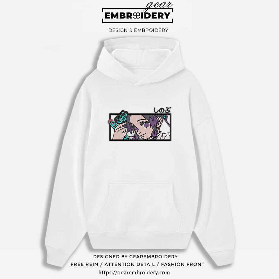 Shinobu kocho Demon Slayer Anime Embroidered Design Personalized Embroidered T Shirt Sweatshirt Hoodie Clothing DS0113