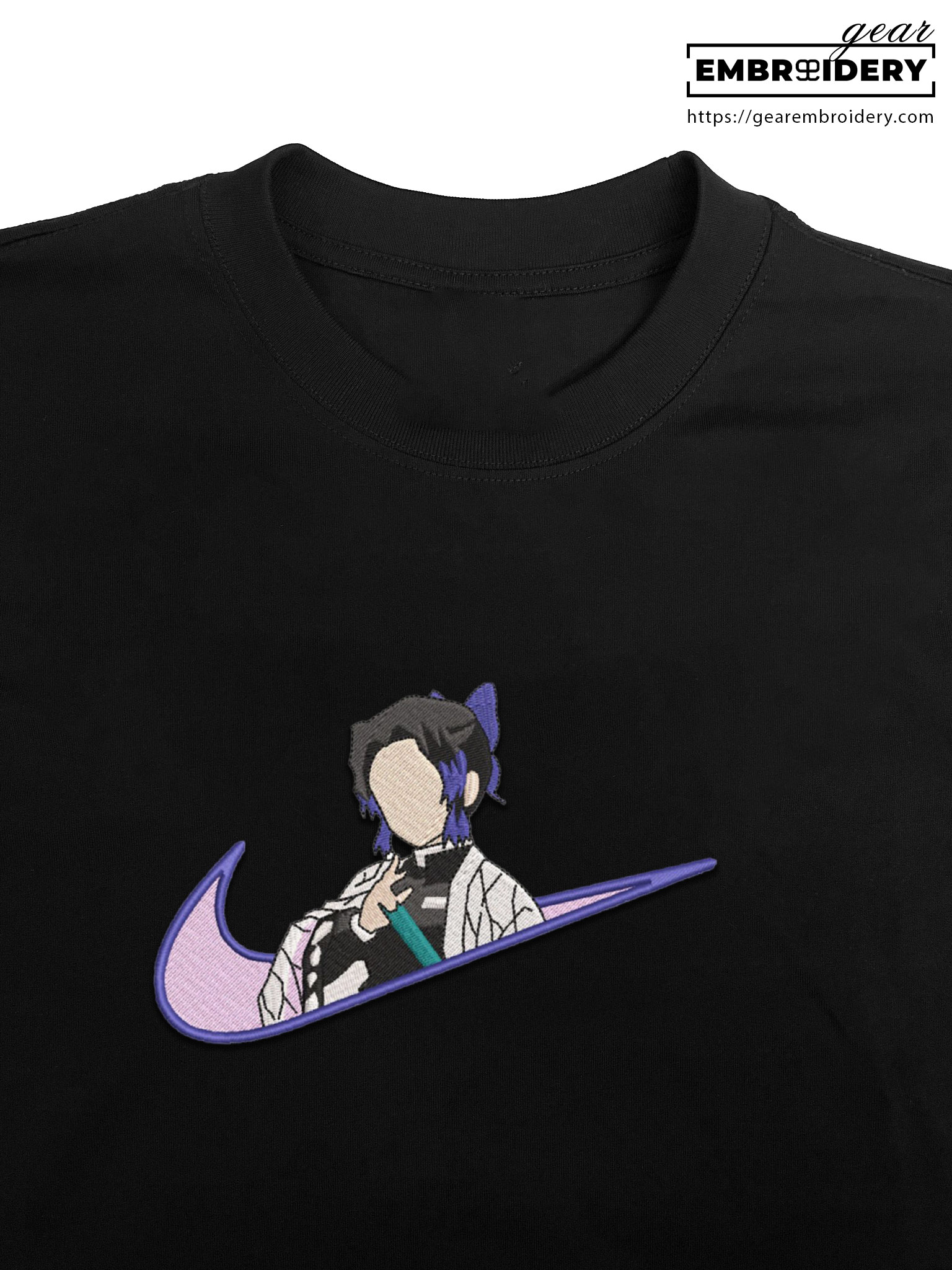 Shinobu swoosh nike Demon Slayer Anime Embroidered Design Personalized Embroidered T Shirt Sweatshirt Hoodie Clothing DS0114