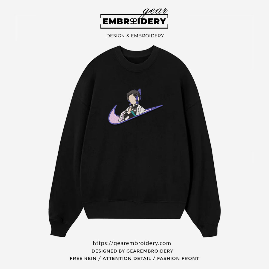 Shinobu swoosh nike Demon Slayer Anime Embroidered Design Personalized Embroidered T Shirt Sweatshirt Hoodie Clothing DS0114