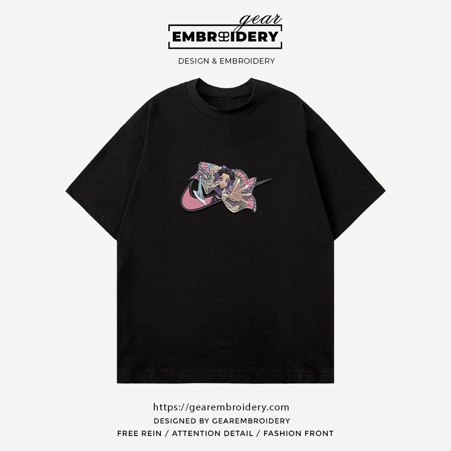 Shinobu swoosh nike Demon Slayer Anime Embroidered Design Personalized Embroidered T Shirt Sweatshirt Hoodie Clothing DS0115
