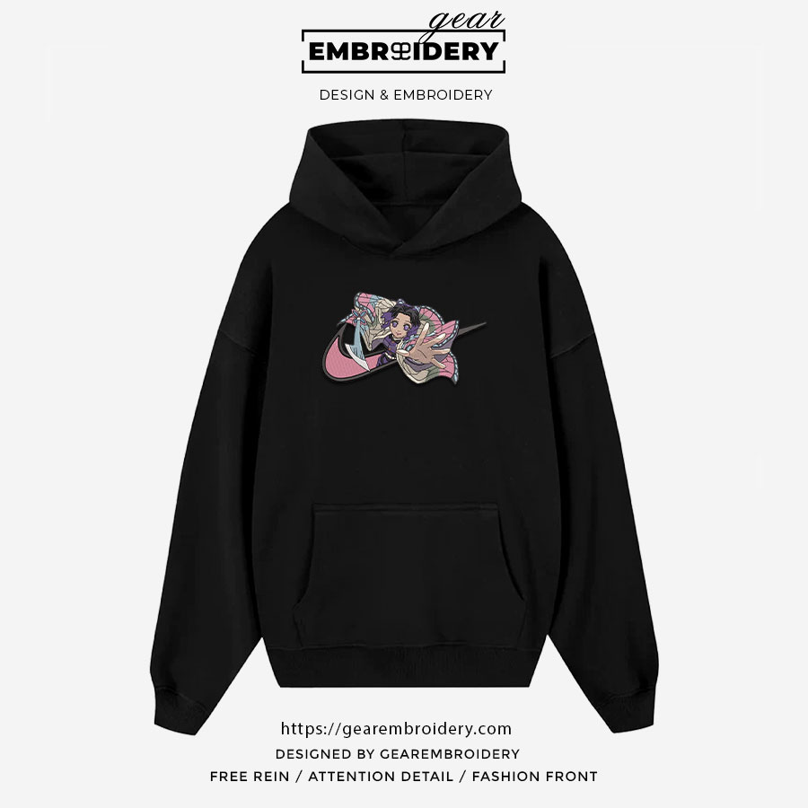 Shinobu swoosh nike Demon Slayer Anime Embroidered Design Personalized Embroidered T Shirt Sweatshirt Hoodie Clothing DS0115