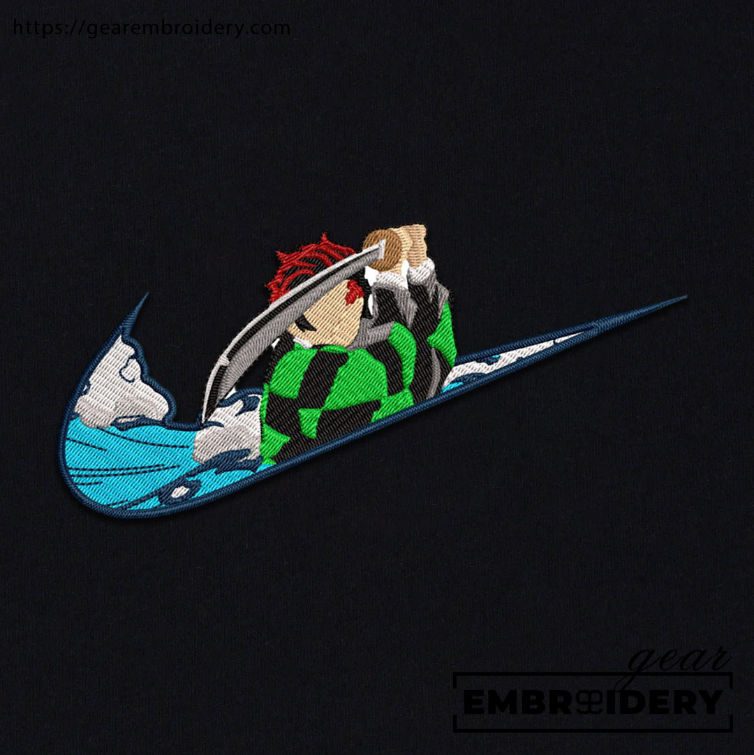 Tanjiro swoosh nike Demon Slayer Anime Embroidered Design Personalized Embroidered T Shirt Sweatshirt Hoodie Clothing DS0141