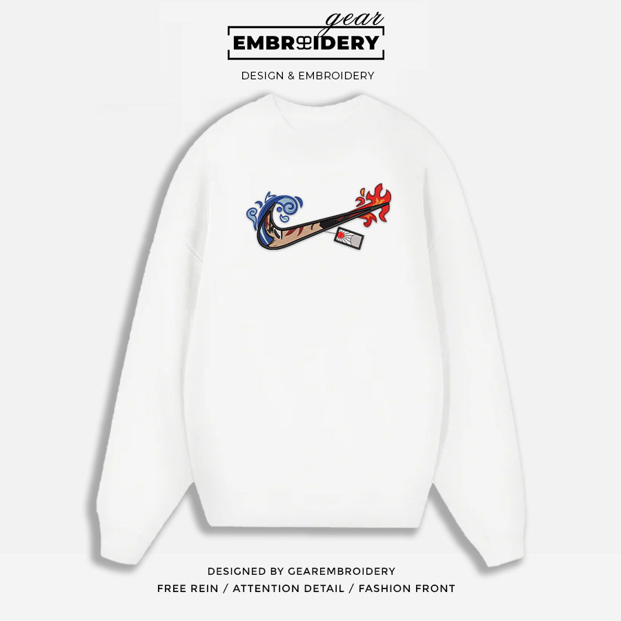 Tanjiro swoosh nike Demon Slayer Anime Embroidered Design Personalized Embroidered T Shirt Sweatshirt Hoodie Clothing DS0139