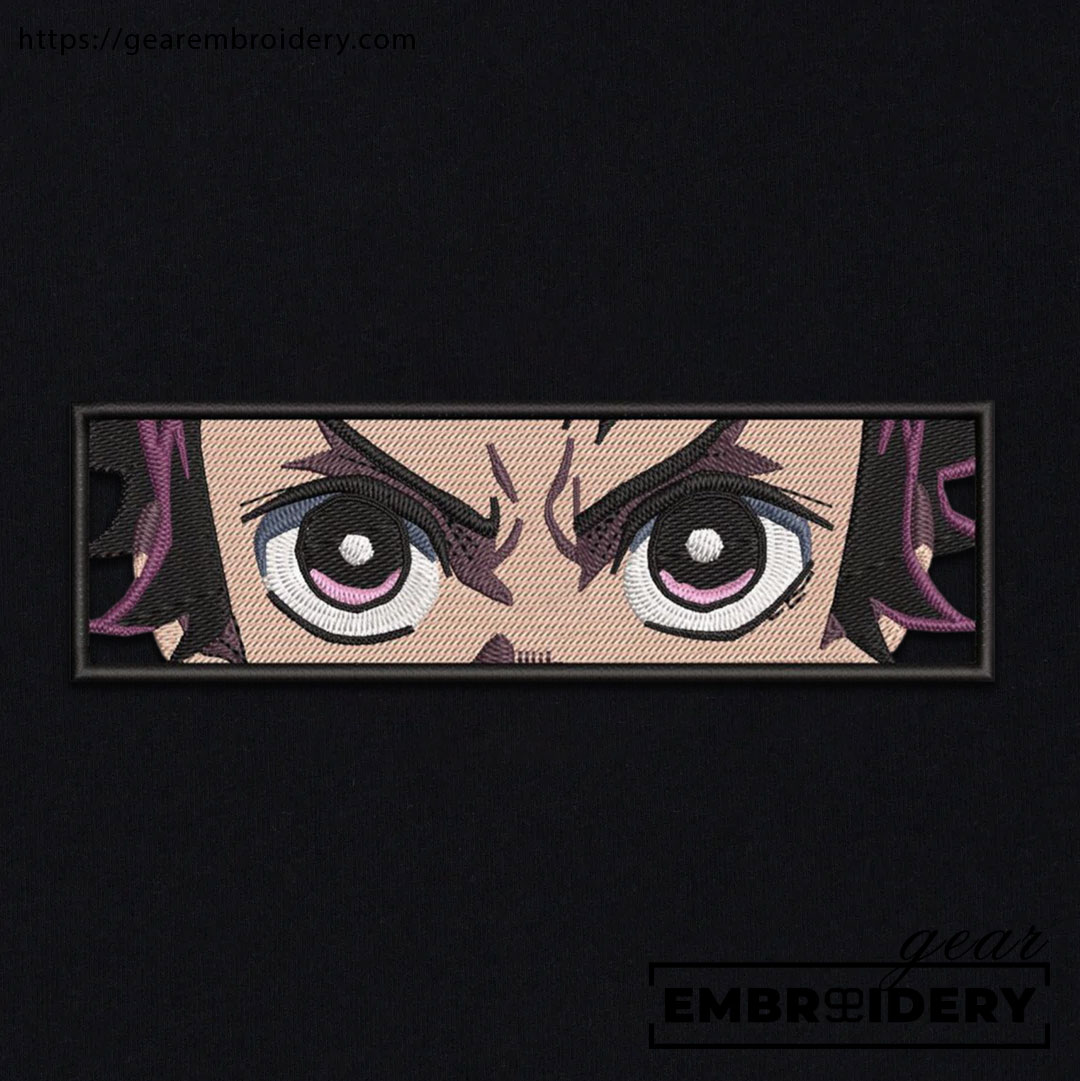 Tanjiro eyes Demon Slayer Anime Embroidered Design Personalized Embroidered T Shirt Sweatshirt Hoodie Clothing DS0130