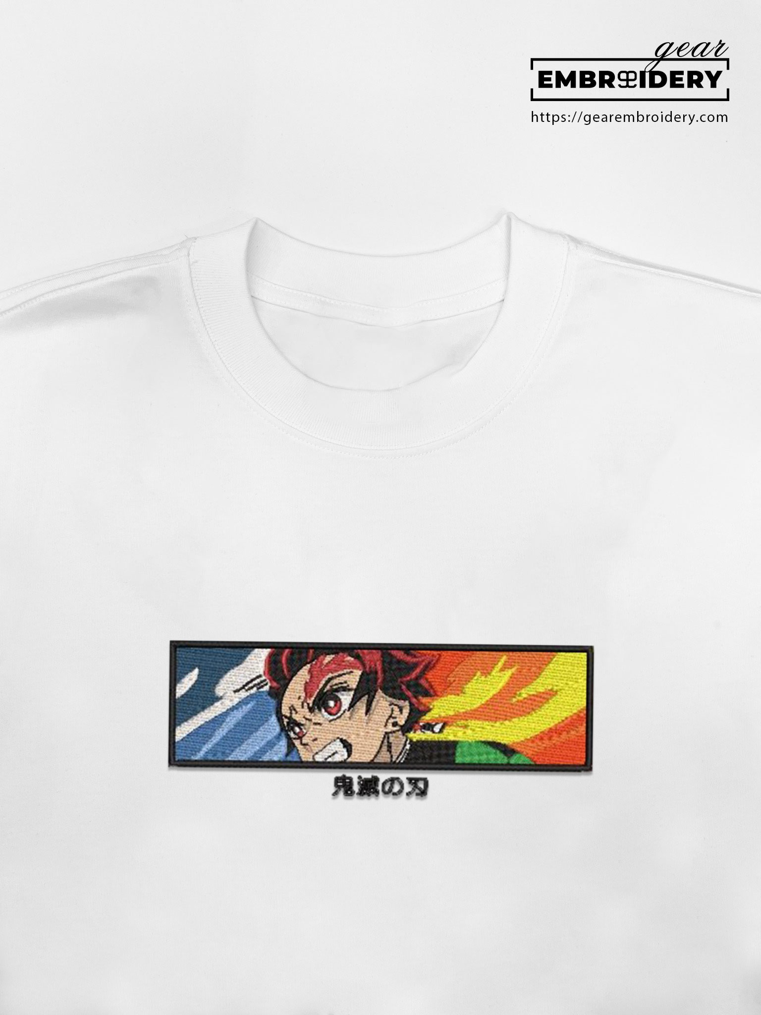 Tanjiro breathing styles Demon Slayer Anime Embroidered Design Personalized Embroidered T Shirt Sweatshirt Hoodie Clothing DS0125