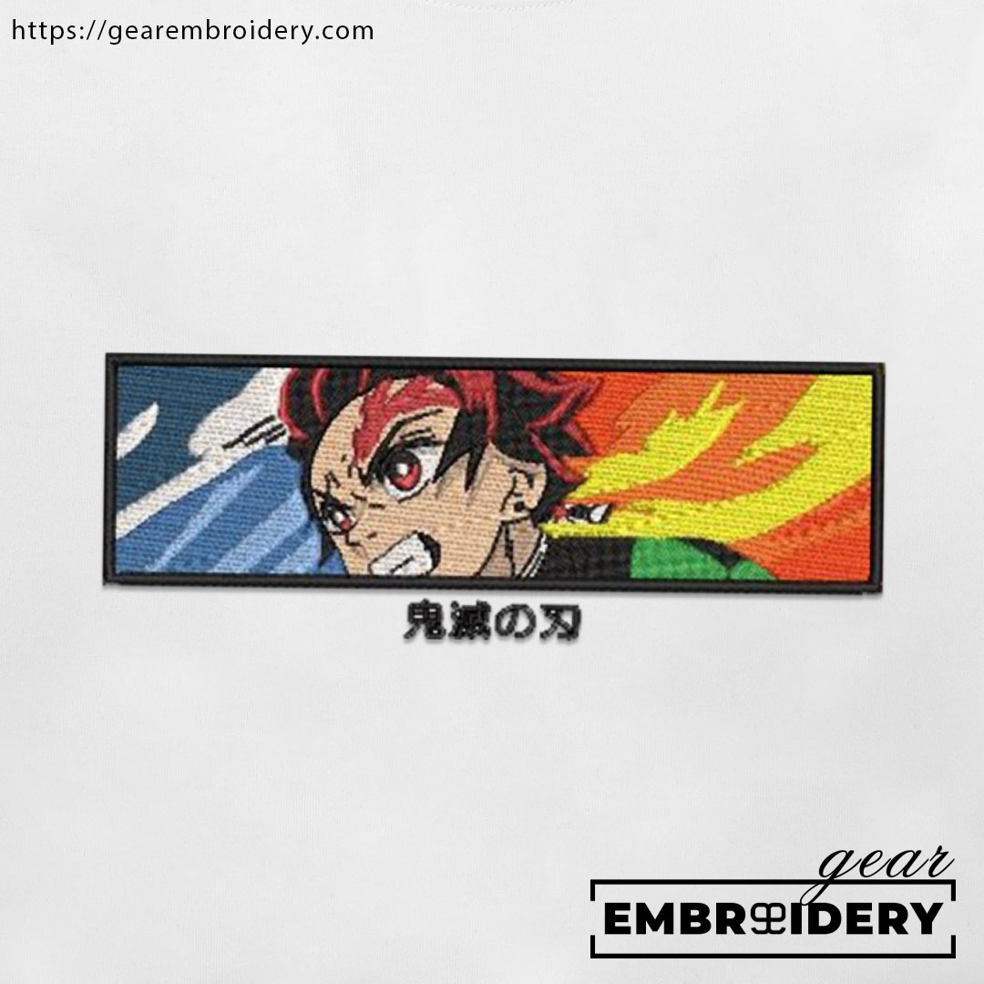 Tanjiro breathing styles Demon Slayer Anime Embroidered Design Personalized Embroidered T Shirt Sweatshirt Hoodie Clothing DS0125