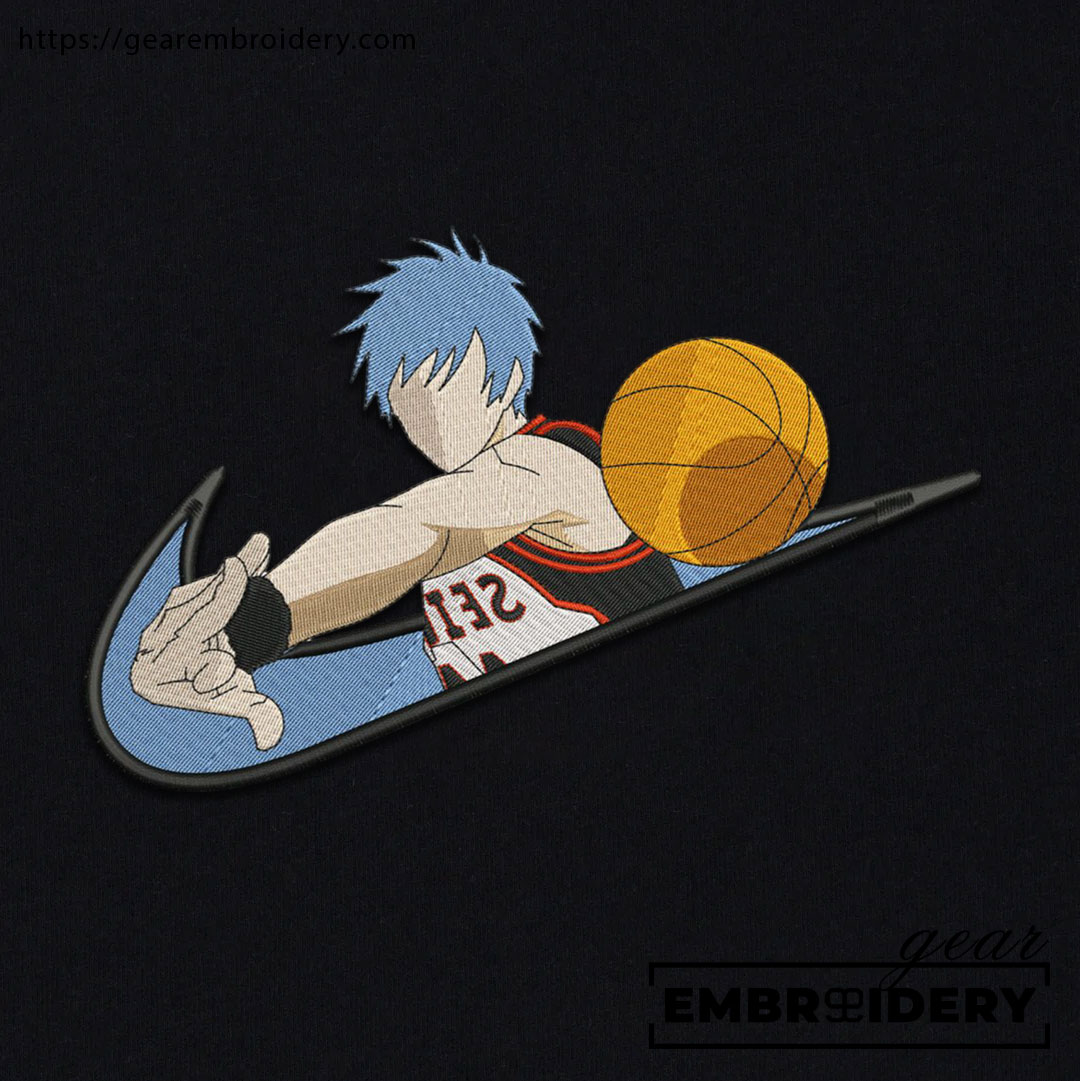 Kuroko basketball swoosh kuroko s basketball nike Anime Embroidered Design Personalized Embroidered T Shirt Sweatshirt Hoodie Clothing OT027
