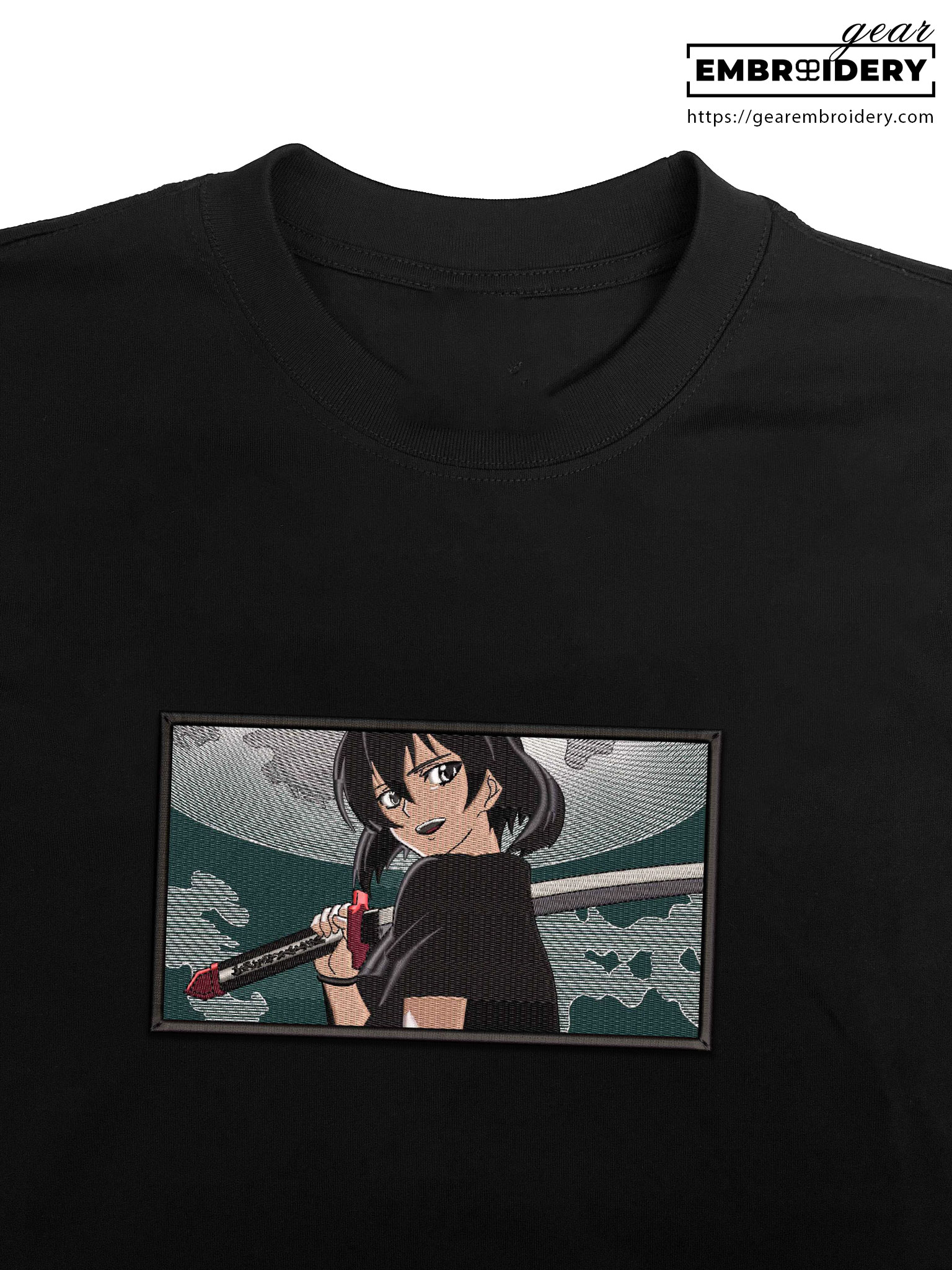 Kurome akame ga kill Anime Embroidered Design Personalized Embroidered T Shirt Sweatshirt Hoodie Clothing OT028