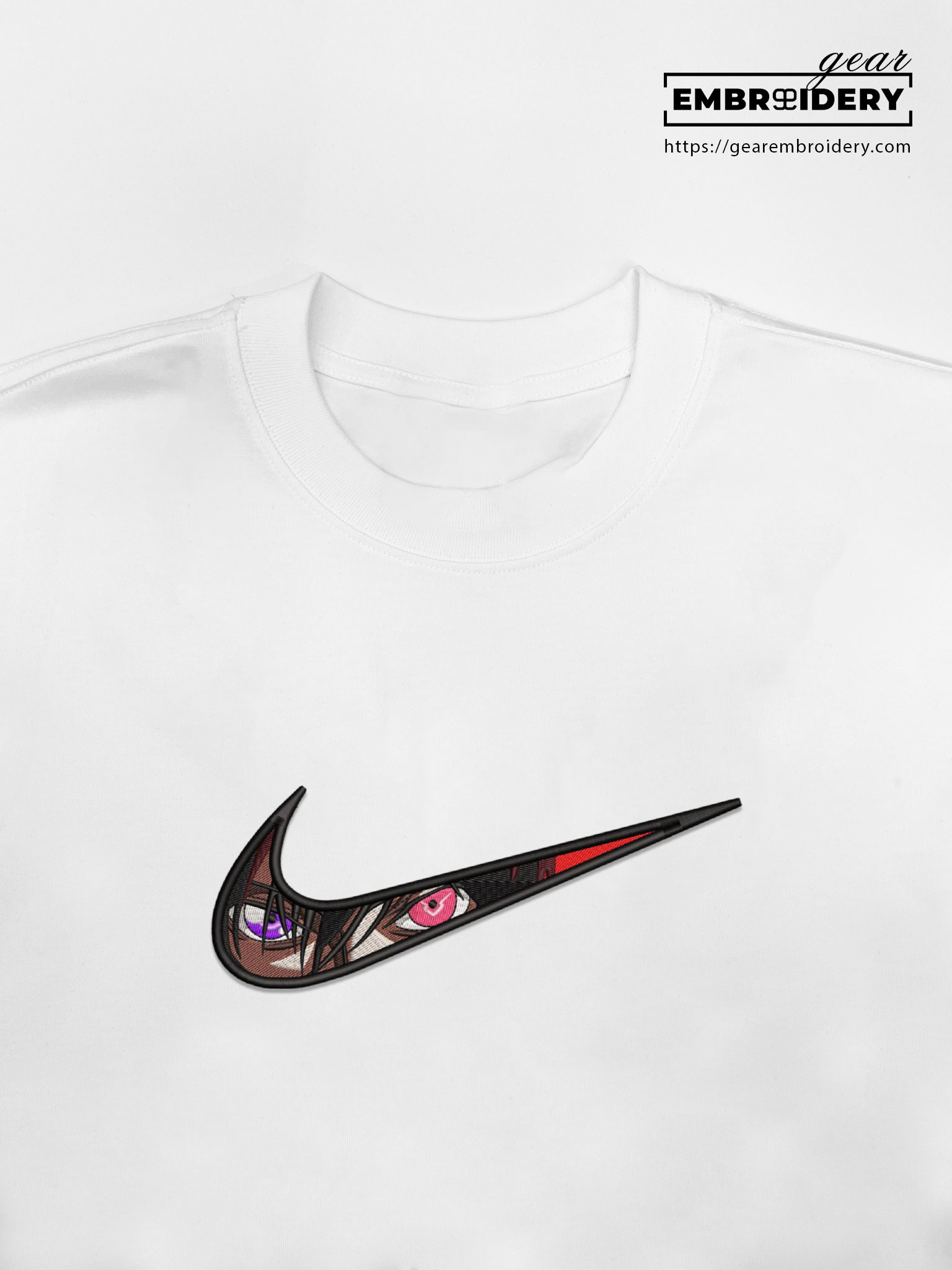 Lelouch swoosh Code Geass nike Anime Embroidered Design Personalized Embroidered T Shirt Sweatshirt Hoodie Clothing OT029