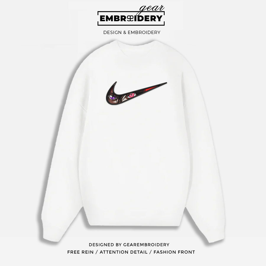 Lelouch swoosh Code Geass nike Anime Embroidered Design Personalized Embroidered T Shirt Sweatshirt Hoodie Clothing OT029