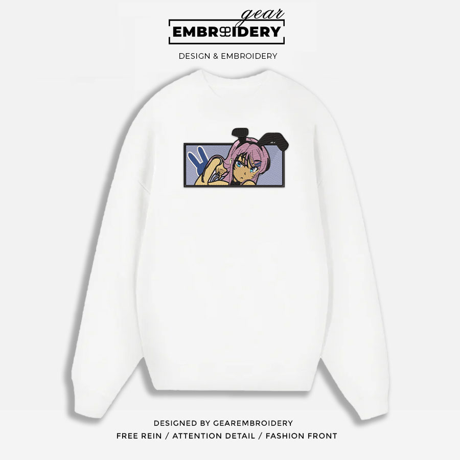 Mai sakurajima bunny girl senpai Anime Embroidered Design Personalized Embroidered T Shirt Sweatshirt Hoodie Clothing OT030