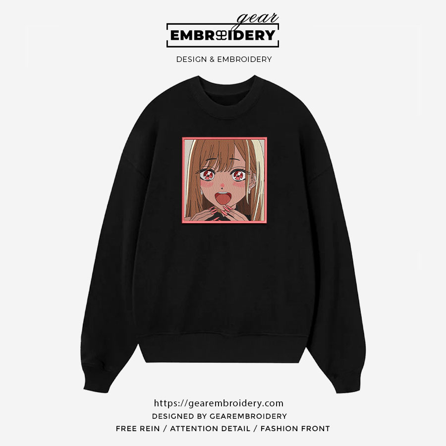 Marin kitagawa my dress up darling Anime Embroidered Design Personalized Embroidered T Shirt Sweatshirt Hoodie Clothing OT032