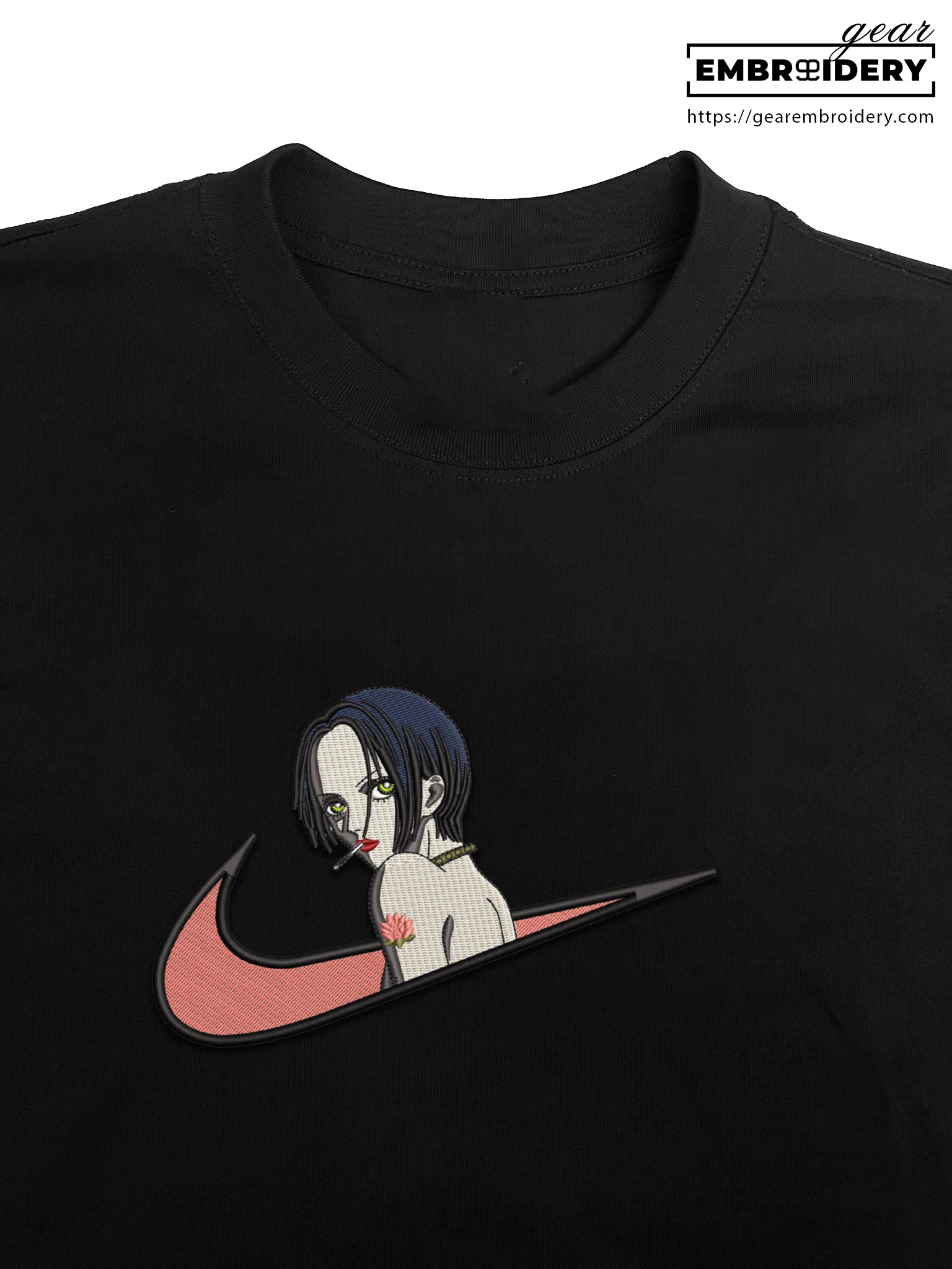 Nana osaki swoosh nana nike Anime Embroidered Design Personalized Embroidered T Shirt Sweatshirt Hoodie Clothing OT034