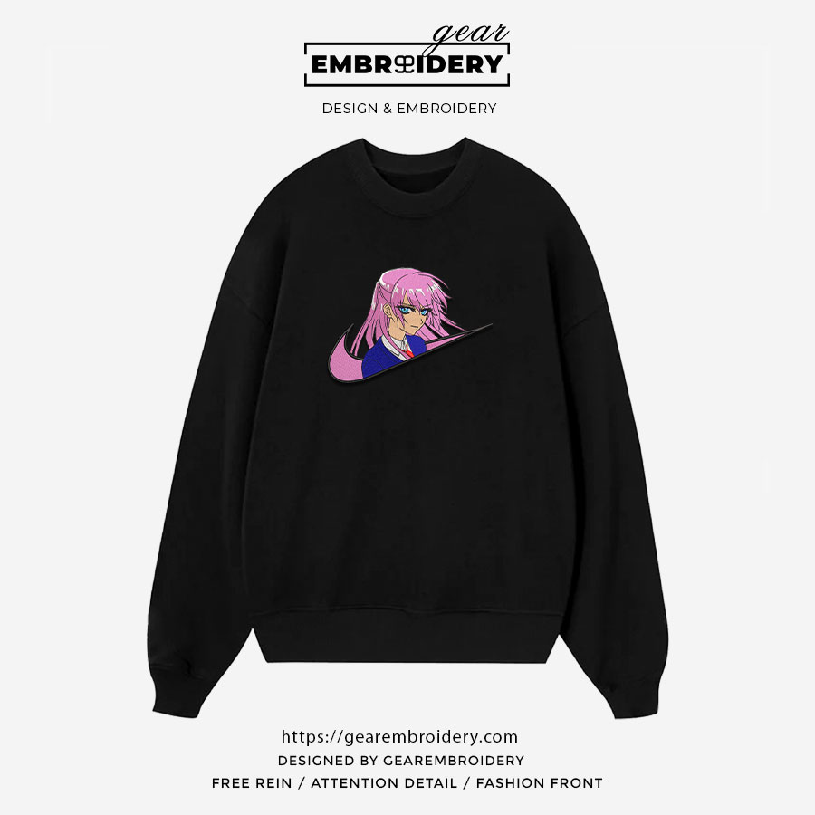 Nana osaki swoosh shikimori s not just a cutie nike Anime Embroidered Design Personalized Embroidered T Shirt Sweatshirt Hoodie Clothing OT035