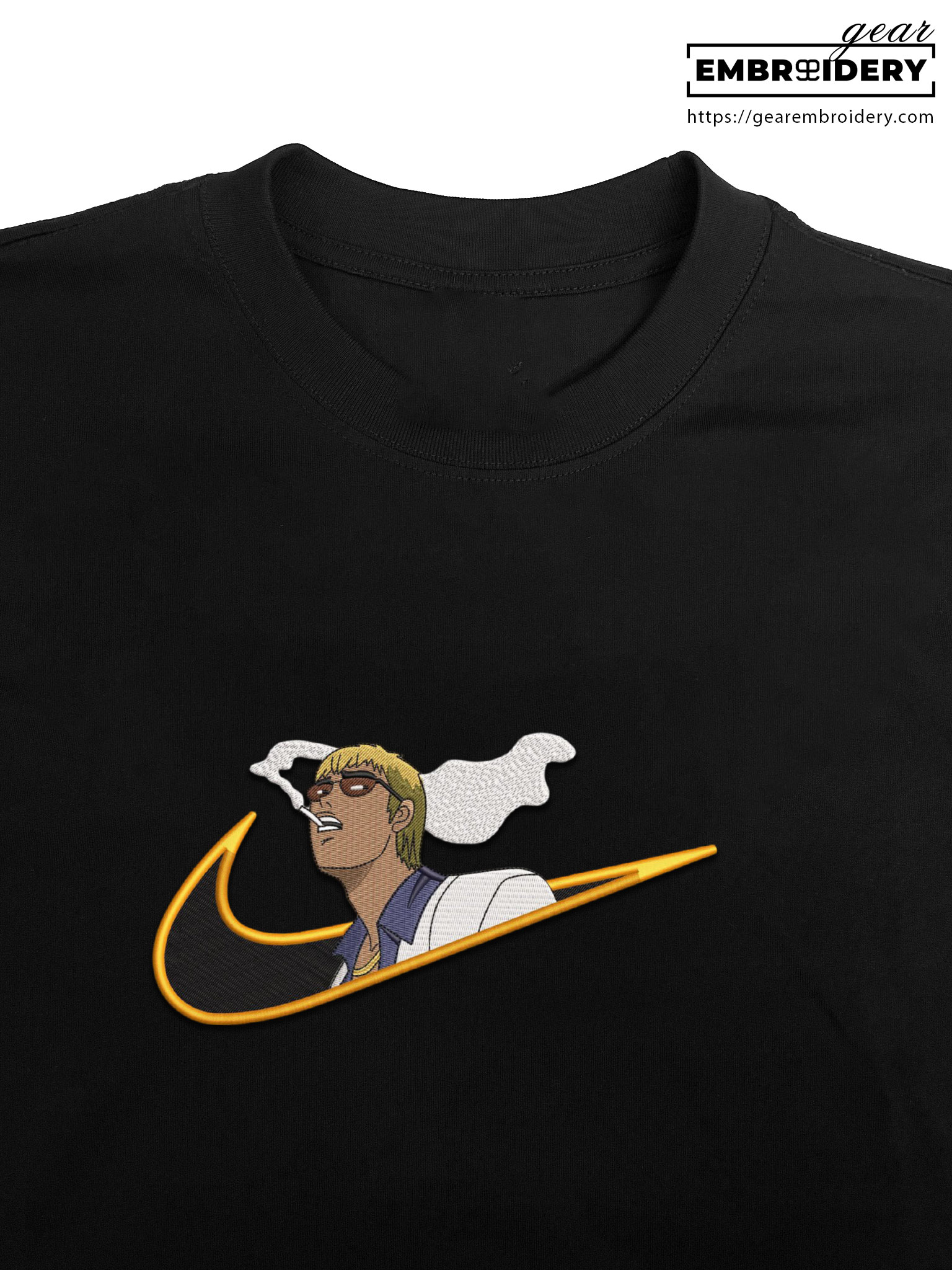Onizuka swoosh great teacher onizuka nike Anime Embroidered Design Personalized Embroidered T Shirt Sweatshirt Hoodie Clothing OT040