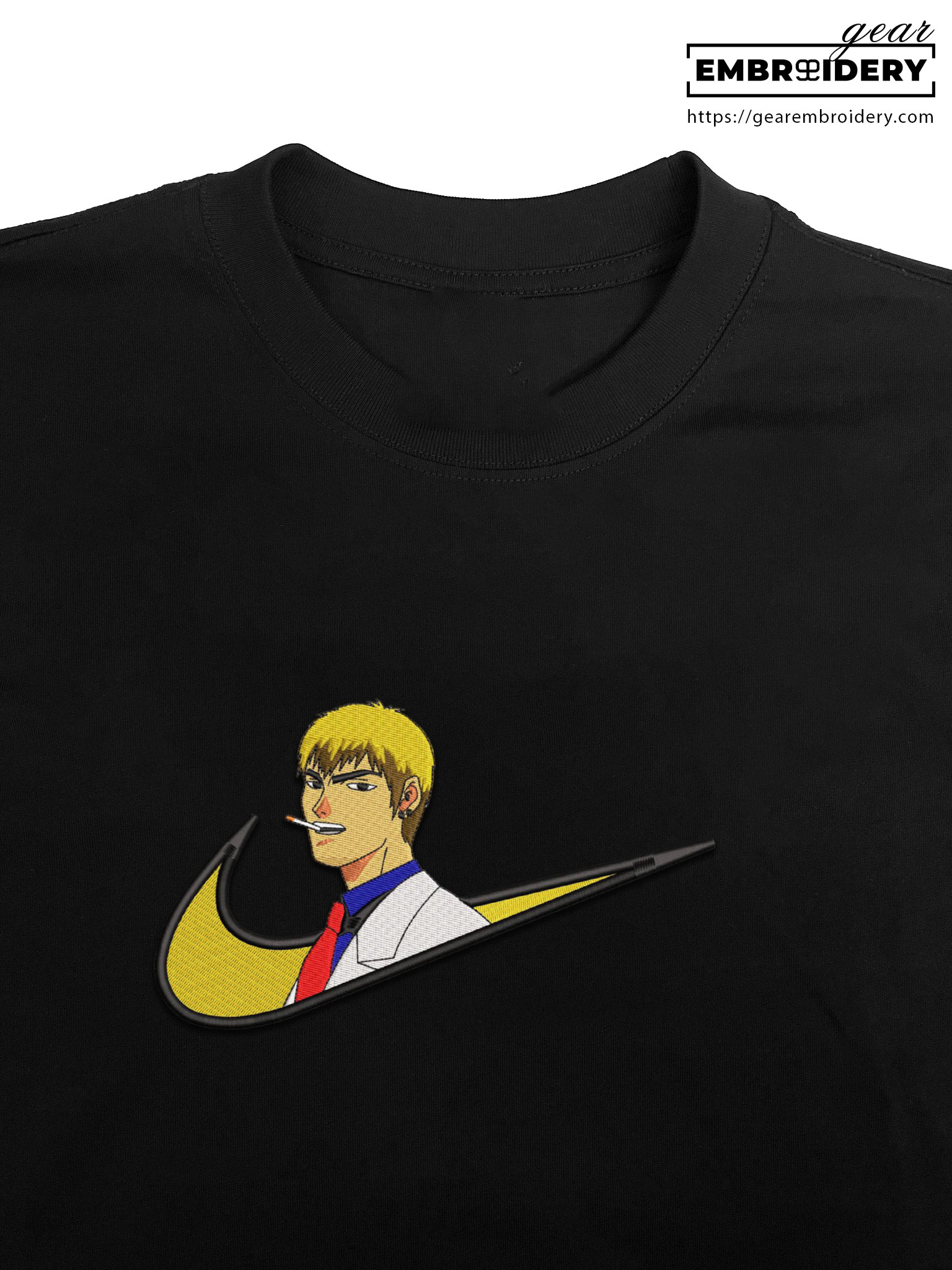 Onizuka swoosh great teacher onizuka nike Anime Embroidered Design Personalized Embroidered T Shirt Sweatshirt Hoodie Clothing OT041